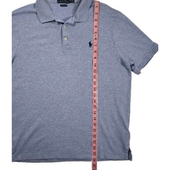 Polo Ralph Lauren Classic Fit Iconic Men's Medium 100% Cotton Heather Blue - Picture 6 of 9